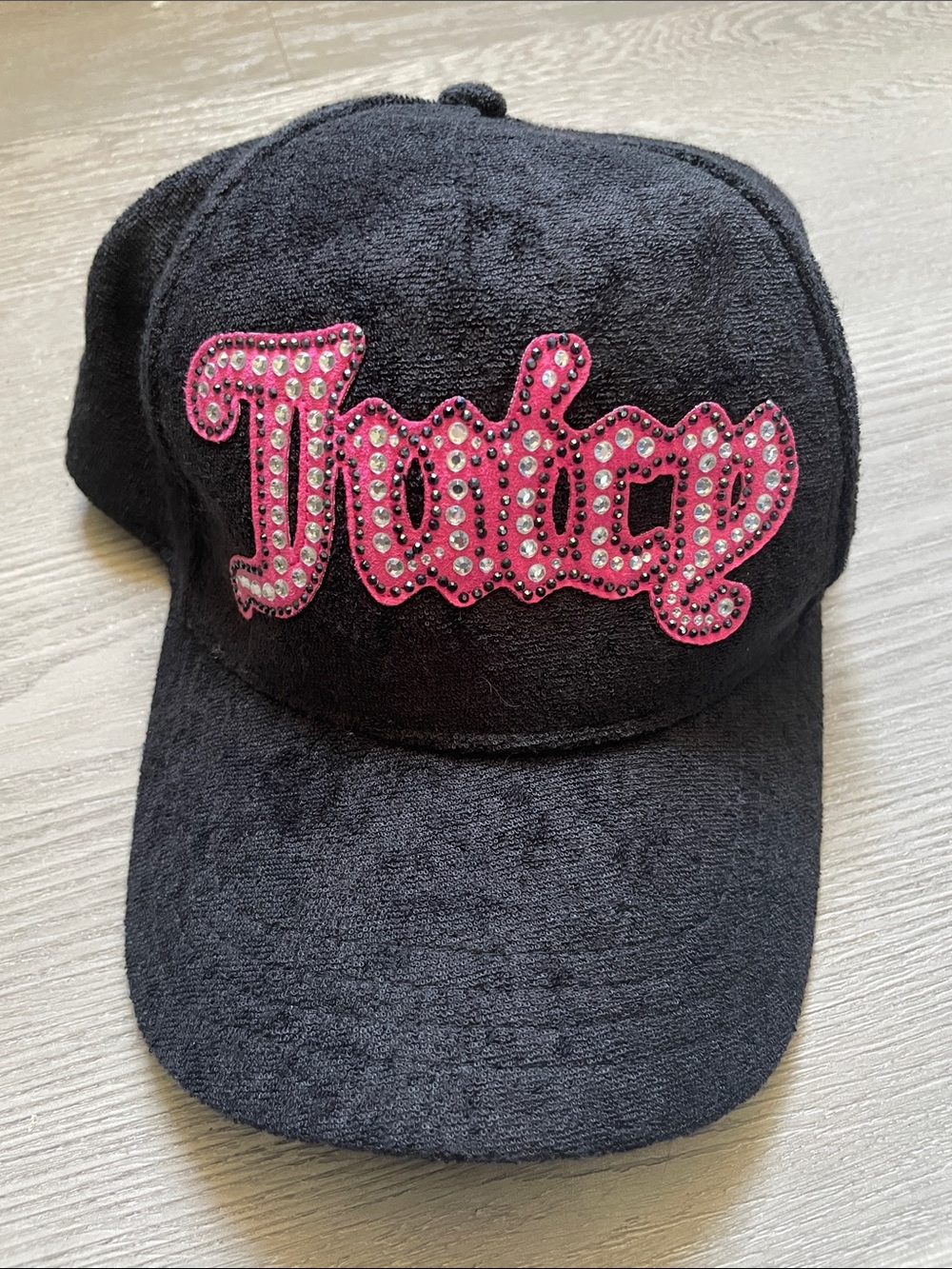 Y2K Juicy Couture velour strap back hat